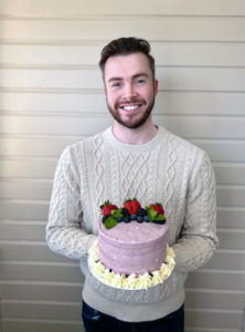 Matt Randolph with cake