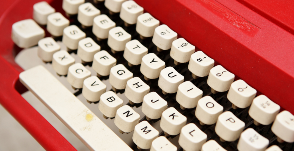 red typewriter